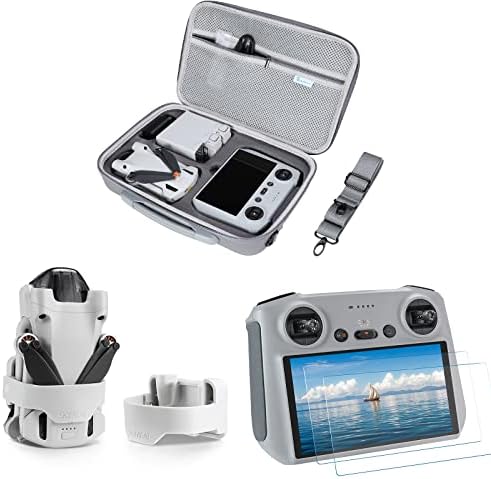 Skyreat Mini 3 Pro Accessors Bundles Kit, Mini 3 hélice do hélice, protetor de tela fosco, estojo RC para DJI mini 3 Pro Drone