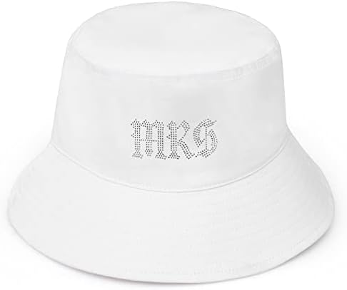 xo, fetti strass branco Sra. Bucket Hat | Decorações de festas de despedida de solteira, noiva para ser, favores