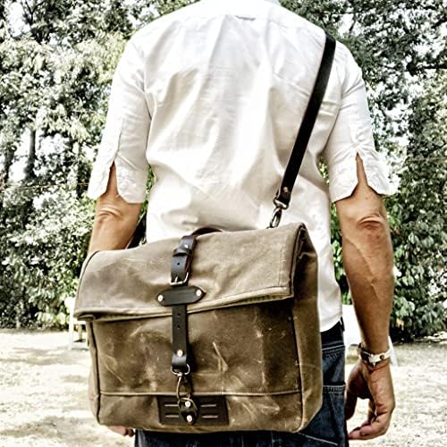 Lepsjgc Retro Canvas ombro Messenger Messenger Street Masculino Viagem simples Oblíqua de mochila Mensageiro Bag