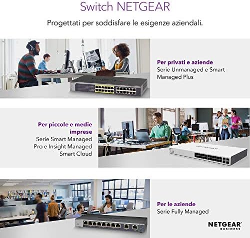 NetGear 52 porta gigabit Switch Smart Gerenciado Smart Managed - com 6 x 1g/2.5g SFP, desktop/rackmount e Protection Lifetime Protection