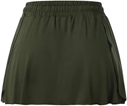 Shorts de botão zdfer para mulheres esportes de duas camadas duplas de cintura alta yoga esportes shorts de ginástica