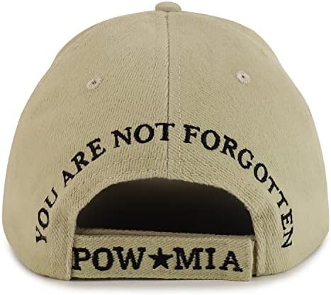 Armycrew Pow Mia não esquecido Bordão de beisebol de algodão bordado