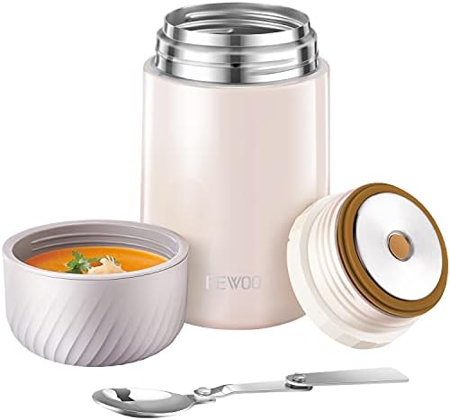 Pouquo de comida térmica, balão de sopa isolado a vácuo de 27 onças, recipiente de almoço de aço inoxidável para comida quente, jarra