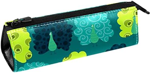 Laiyuhua portátil elegante lápis bolsa de couro pu de caneta compacta com zíper bolsa de papelaria bolsa cosmética Organizador da bolsa de moeda de moedas Bolsa de pavão