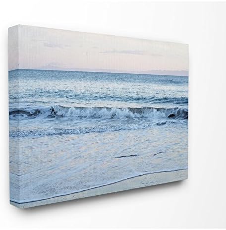 Stuell Industries Coastal Evening Beach Waves Fotografia Arte da parede de lona, ​​24 x 30, multicoloria