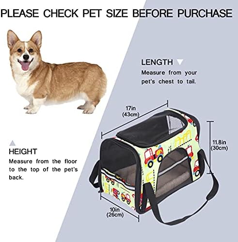 Bolsa de transportadora de viagem para animais de estimação 17x10x11,8 polegadas Travel de segurança transportadoras de