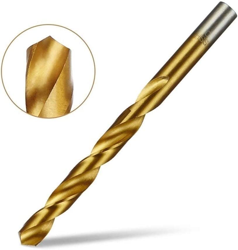 Bits de perfuração de aço Twist Spiral Drill Bits HSS totalmente moído titânio revestido com madeira de madeira Ferramenta