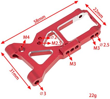 MESIMSPLE LELOO 4-TEC 2.0 Suspensão dianteira e traseira Um conjunto de braços para 1/10 4 TEC 2.0 e 3.0 RC Atualização de