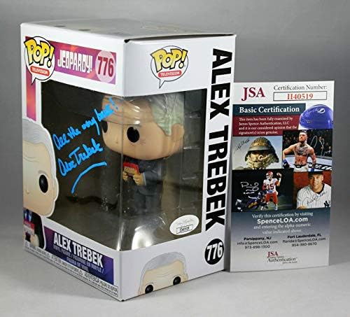 Alex Trebek assinou Jeopardy Funko Pop Vinyl Figura com JSA CoA