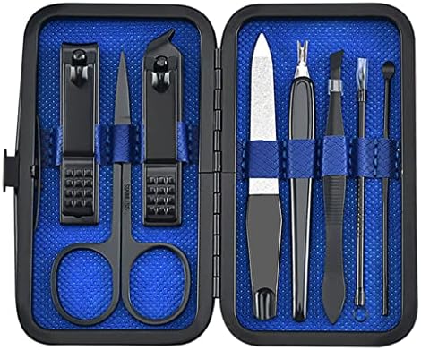 WODMB 8pcs Aço inoxidável Prego Clippers Definir Tweezer Pick de orelha de tweezer Multifunção Ferramentas de cuidados com