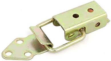 X-Dree 53mmx29mmx13mm Amarelo Toggle banhado a trava de trava Hasp Hasp Clamp (53 mm x 29 mm x 13 mm Amarillo Cincado Alterne trava