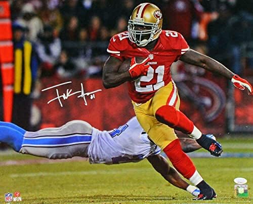 Frank Gore autografou 16x20 Run contra o Lions Photo- JSA W autenticado *White - fotos da NFL autografada