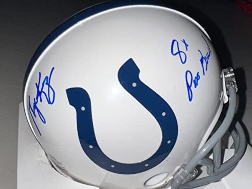 George Kunz Baltimore Colts 8 X Pro Bowl Mini capacete - Mini Capacetes NFL autografados