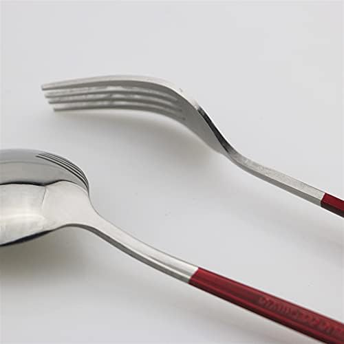 Kekkein 30pcs Conjunto de utensílios de jantar preto de aço inoxidável sobremesa espelho de talheres de talheres de tabela Conjunto