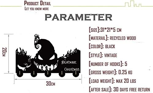 Pesadelo qianzhou -uk Titular de chave de Natal para parede -Jack de malhas de malhas de malhas de cozinha ganchos de parede para