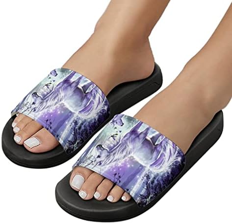Sandálias de unicórnio mágico não deslizam chinelos de dedo do pé para massagem banheira de spa de chuveiro