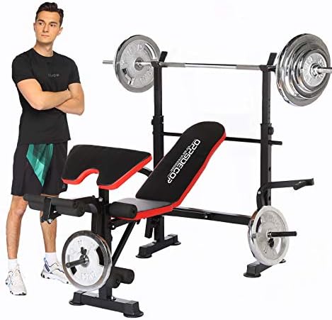 600 libras de supino olímpico de peso com pregador Curl & Leg Developer Lefting Press Exercício para exercícios