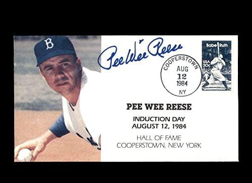 Pee Wee Reese PSA DNA COA assinado 1984 FDC Cache Autograph - MLB Cut Signature