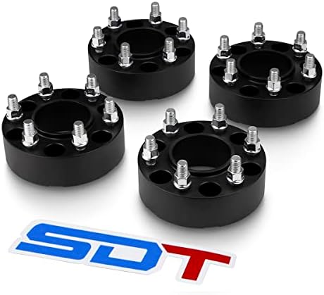 Pista de terra de rua 4pc 2 Hub Spacers de rodas centradas - espaçadores de rodas de alumínio preto de biletas com pregos