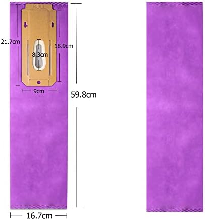 9 pacotes tipo CC Hepa vertical Vacuum Cleaner Bag compatível com todos os modelos Oreck Elevate, Ak1cc6h, roxo
