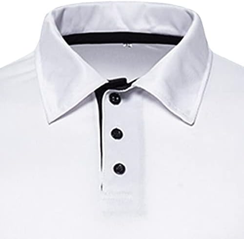 Camisa esportiva esportiva ao ar livre masculino de manga curta casual slim fit shirts de golfe básico fit regular de