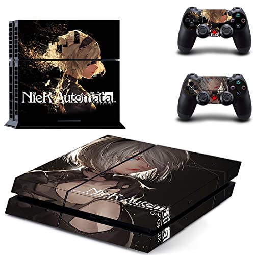 Jogo nier 2b no .2 .9 YORHA AUTOMATANH PS4 ou PS5 SKIN STELER PLAYSTATION 4 ou 5 CONSOLE E 2 CONTROLADORES DO DOCAL VINIL V12589