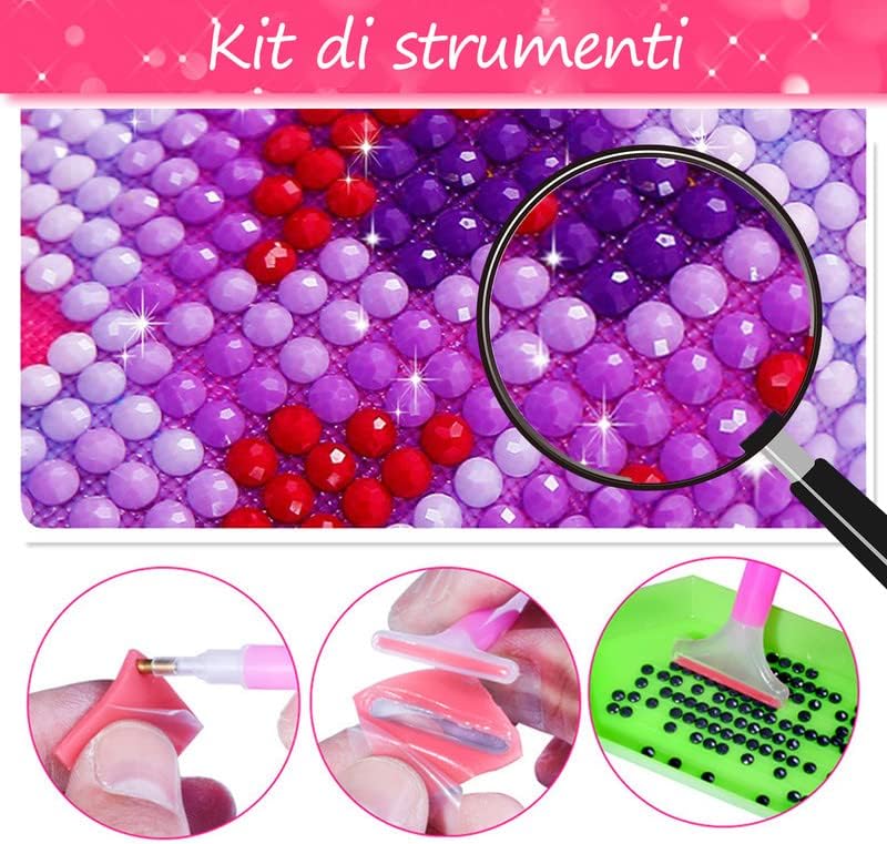 Lua 5D DIY Diamond Kits para crianças adultos, Flor Full Drill Bordery Cross Stitch Crystal Rhinestone pinturas imagens Artes Decoração de parede Pintura Kits de 12 x16 polegadas