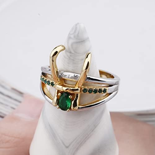 WKXZMTR LOKI RING CAPACIDADE DE CACAÇÃO DE ENCERRO PARA JOIXAS UNISSISEX MARVEL GUESS HALLOWEEN Cosplay Jewelry Gifts Loki adora presentes