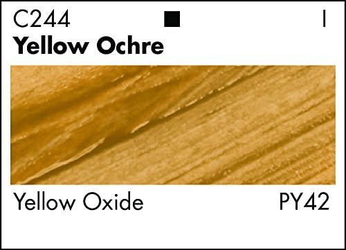 Pintura acrílica da Academia Grumbacher, brilho, tubo de metal de 90 ml/3 oz, tonalidade de luz do ocre amarelo