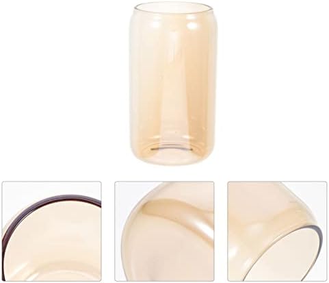 Bestonzon caneca de café clara 3pcs wedding casamento caneca fria café gelado leite pérola bebida doméstica wear- copos de copos de vinho transparente jar com bebida vermelha de bebida âmbar gelo transparente