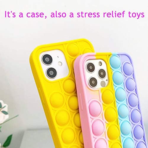 Caso sensorial simples de push bubble bubble para iPhone 8-Push Pop Bubble Fidget Sensory Case, Bubble Popper Ansity Relief Autism