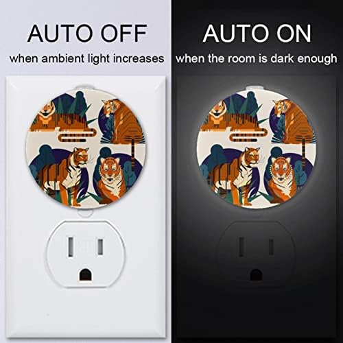 2 Pacote de plug-in Nightlight LED Night Light com sensor do anoitecer para o amanhecer para o quarto de crianças, viveiro, cozinha,