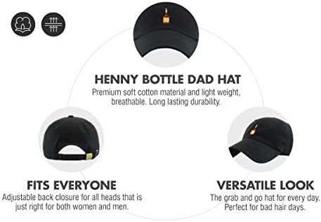 Kbethos henny garrafa de pai chapéu de beisebol de bolo de beisebol estilo pólo sem construção ajustável