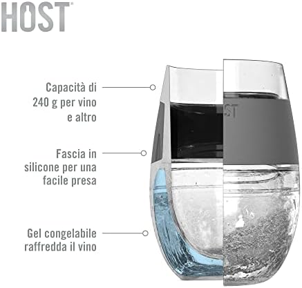 True Fabrications Wine Glass Freeze Colling de 2, 1 ea