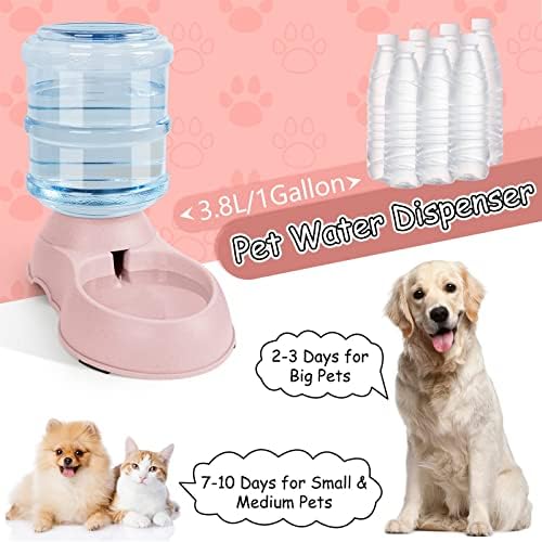 Alimentador de gatos de cães automáticos e dispensador de água, estação de alimentação de animais de estimação e dispensador