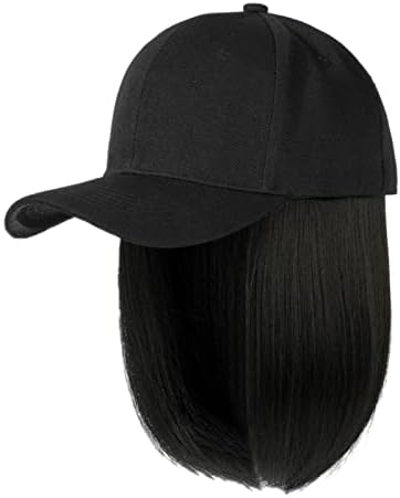 Chapéus grandes para homens Big Head Baseball Cap com extensões de cabelo reto curto penteado bob 47 Cap.