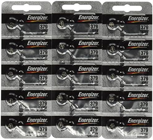 15 Energizer 379 Button Cell Silver Oxide SR521SW Bateria de relógio