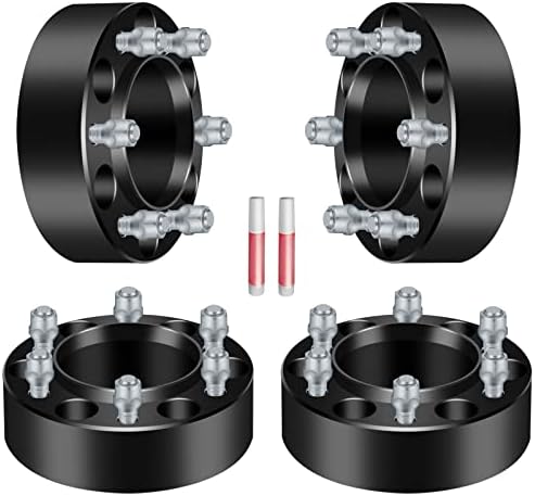 GDSMOTU 4PC HubCentric Wheel Spacers para Toyota 6 LUG, espaçadores de rodas de 2 6x5.5 com 12x1,5 pinos para 4runner
