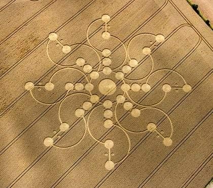 Imzauberwald tidcombe cropcircle patch ~ 7 polegadas Arte de bordado alienígena artesanal