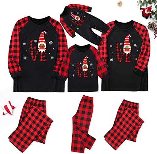 Pijamas de Natal XBKPLO para Pijama de Família PJS Sleepwear Roupfits Combating Conjunto Plus Size Matching Family Christmas