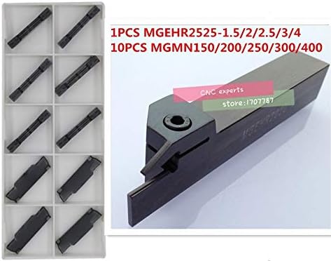 FINCOS MGEHR2525-1.5/2/3/4 1PCS+MGMN150/MGMN200/MGMN300/MGMN400 10PCS 11PCS/SET CNC Ferramentas CNC Ferramentas de usinagem e aço stainfless-: MGEHR2525-3 300)