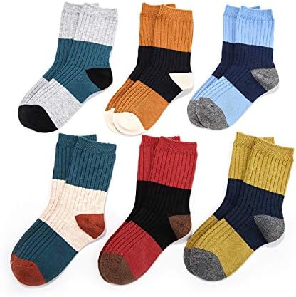 Meias de lã para crianças meninos de inverno meias quentes esperem meias térmicas da tripulação para meninos 6 pares