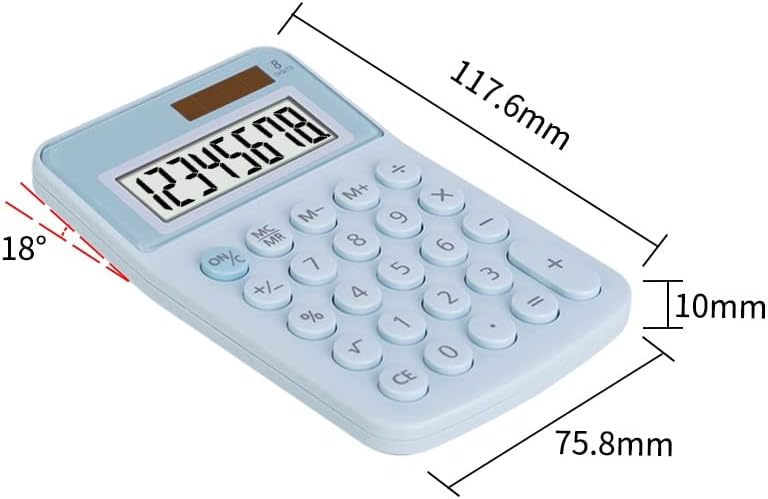 JFGJL Mini Calculadora Solar Color Student Calculadoras fofas portátil Easy Carry Cute Kawaii Creative School Office Office