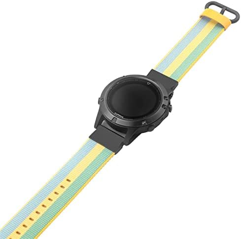 Ndjqy 22mm Liberação rápida Nylon Watchband Strap for Garmin Fenix ​​6x 6 Pro SmartWatch EasyFit Fenix ​​5x 5 Plus 935 S60 Quatix5