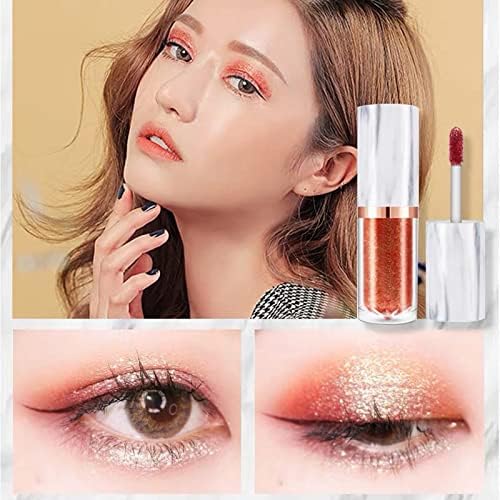 Manshili Diamond Liquid Eye Shadow Colorful Shiny Shadow Shadow Flengening não é fácil de desmaiar e tingir Wochan Liquid