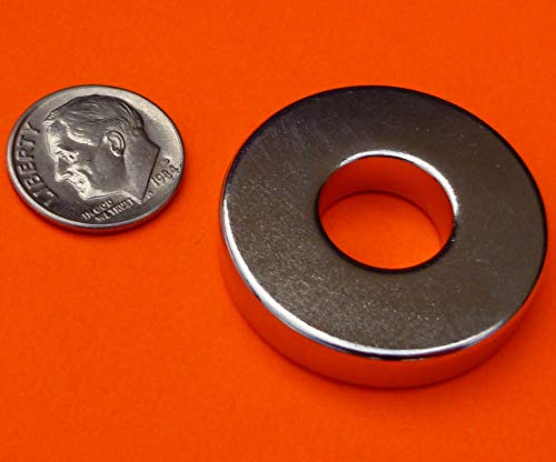 Applied Magnets® 1 peça 1,26 od x 1/2 id x 1/4 grau n52 neodímio ímã de anel