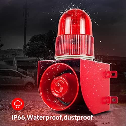 Yasong sla-01g alarme industrial sirene sirene ip66 alarm de luz de luz à prova d'água sirene ao ar livre de 120db para aviso de aviso