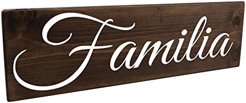 Familia Espanos Placado de madeira pendurada Decoração da casa da casa Placa Real Wood Decor Gream Férias de Natal Aniversário Padre