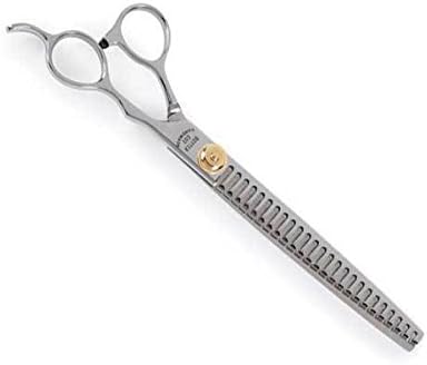 Geib Profissional Starlite Cheetah Dog Helping Shears reto curvado ou afinando