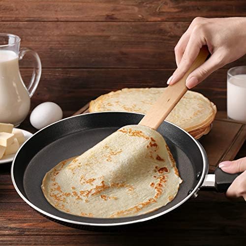 2 peças não-bastão crepe cozinha omelete frigideira panqueca frigideira de cozinha com espalhador de crepe e espátula para ferramentas de cozinha de cozinha